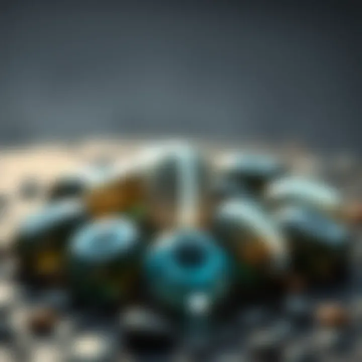 An illustration demonstrating the formation of cat's eye gems in nature.