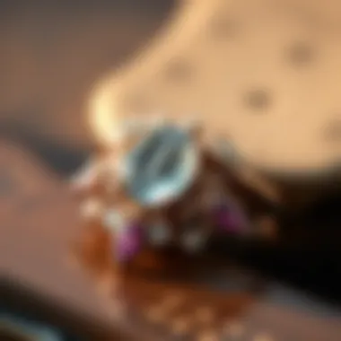 A beautifully crafted piece of jewelry featuring cat's eye gems.