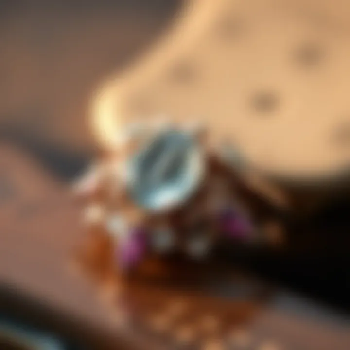 A beautifully crafted piece of jewelry featuring cat's eye gems.