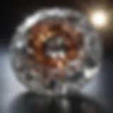 Close-up of a sparkling diamond showcasing its brilliance