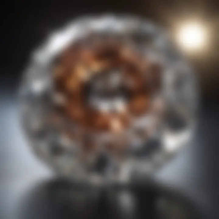 Close-up of a sparkling diamond showcasing its brilliance