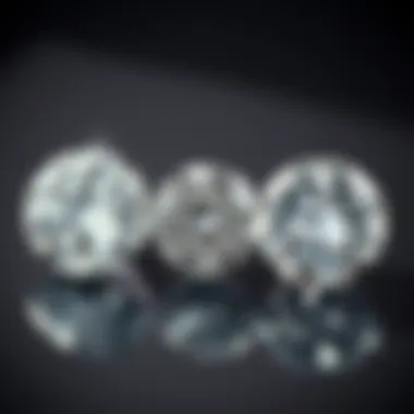 Comparison of diamonds of different carat weights