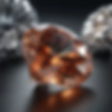 Diamond color grading scale showcasing various hues