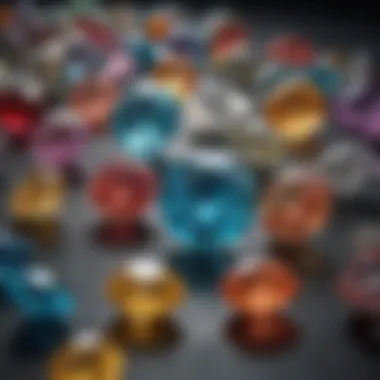 Fancy Colored Diamonds Visual representation of fancy colored diamonds in various shades