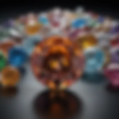 Spectrum of Diamond Colors Spectrum of diamond colors ranging from colorless to fancy hues
