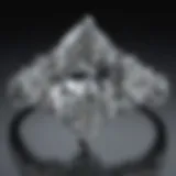 Close-up view of a marquise diamond ring showcasing its unique cut