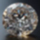 Close-up view showcasing the brilliance of moissanite