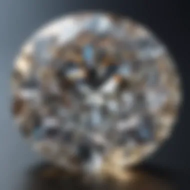 Close-up view showcasing the brilliance of moissanite