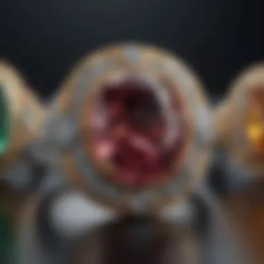 An array of rings showcasing various styles and materials.