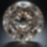 Close-up view of a SI diamond showcasing its clarity and brilliance