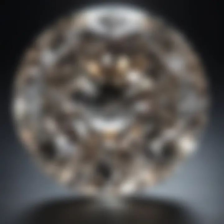 Close-up view of a SI diamond showcasing its clarity and brilliance