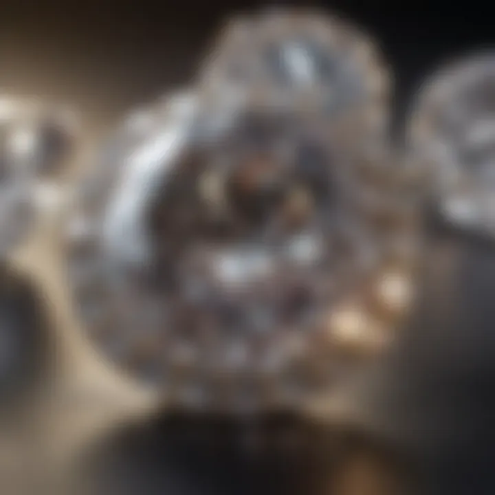 An elegant display of SI diamonds set in fine jewelry