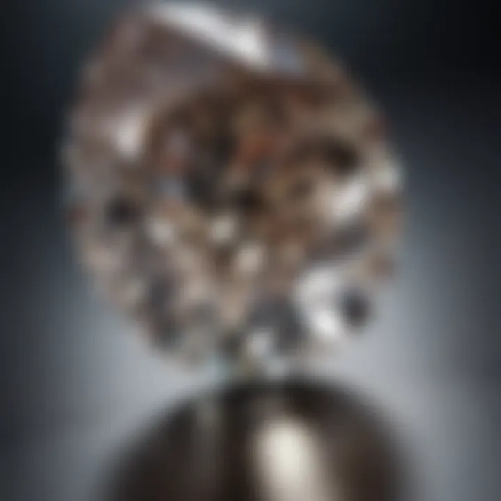 Close-up view of a stunning teardrop diamond showcasing its brilliance