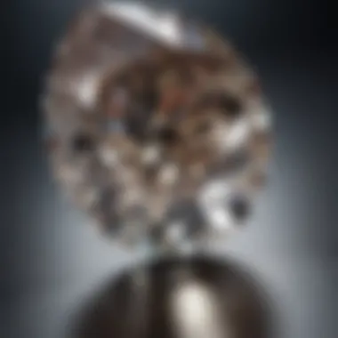 Teardrop Diamond Brilliance Close-up view of a stunning teardrop diamond showcasing its brilliance