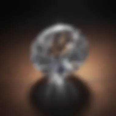 Close-up of a Shimmering Diamond Close-up of a shimmering diamond on a velvet background