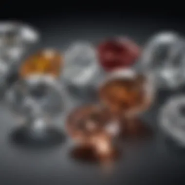 Visual comparison of diamonds with varying qualities