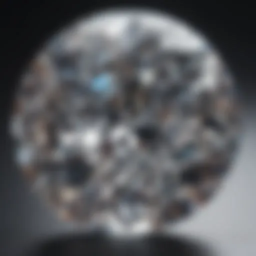 Detailed view of a high-quality diamond showcasing its brilliance.