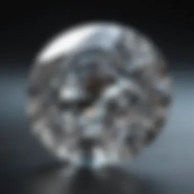 Magnified view highlighting diamond clarity differences