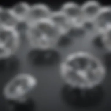 Brilliance Comparison of Table Sizes Comparison of brilliance in different table sizes of round diamonds