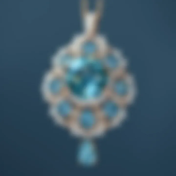 Aquamarine Jewelry Design A beautifully crafted piece of aquamarine jewelry featuring intricate design