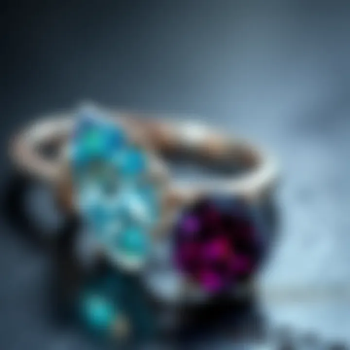 Quality comparison of various gemstones used in engagement rings