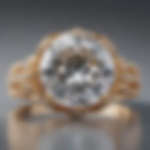 Close-up view of a one-carat diamond ring showcasing its brilliance