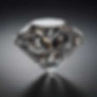 A close-up of a sparkling 7 carat diamond highlighting its clarity and cut.