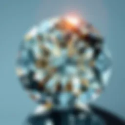 Close-up view of a sparkling diamond highlighting its facets