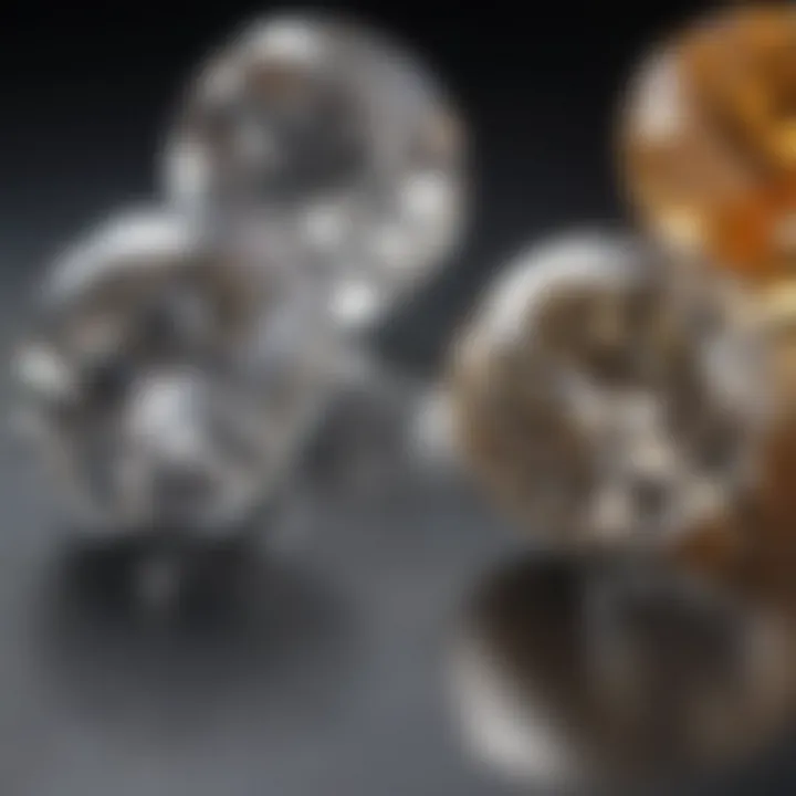 Comparison image of different diamond cuts and their characteristics