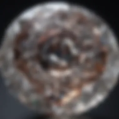 Intricacies of Diamond Cut Close-up of diamond cut revealing intricate facets