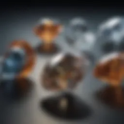 Detailed chart illustrating the Four Cs of diamonds
