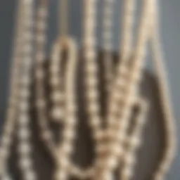 Elegant display of various pearl necklaces showcasing their unique qualities