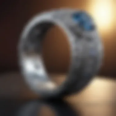 Intricate Design of Platinum Ring Beautifully crafted platinum ring showcasing intricate design