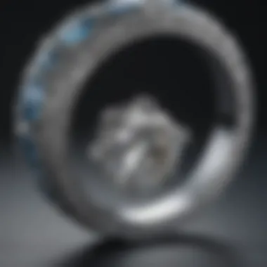 Luster and Quality of Platinum Close-up view of platinum ring highlighting its luster and quality