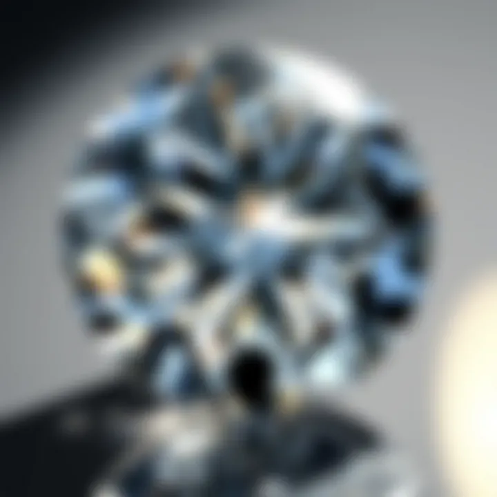 Close-up of a VVS diamond showcasing its clarity and brilliance