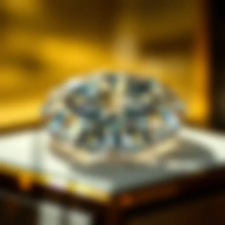 An elegant presentation of VVS diamonds in a luxurious setting