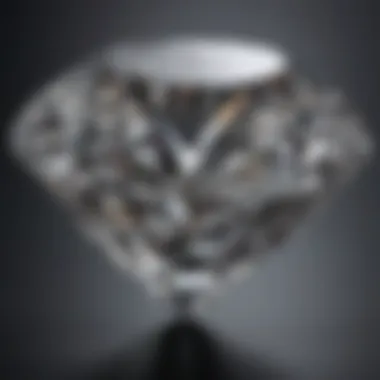 Close-up view of a VVS diamond showcasing its clarity and brilliance.