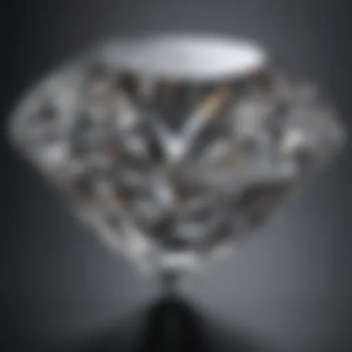 Close-up view of a VVS diamond showcasing its clarity and brilliance.