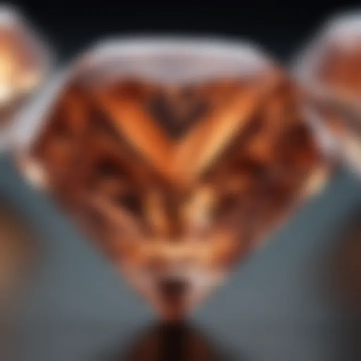 Close-up view of a Trumiracle diamond highlighting its intricate facets