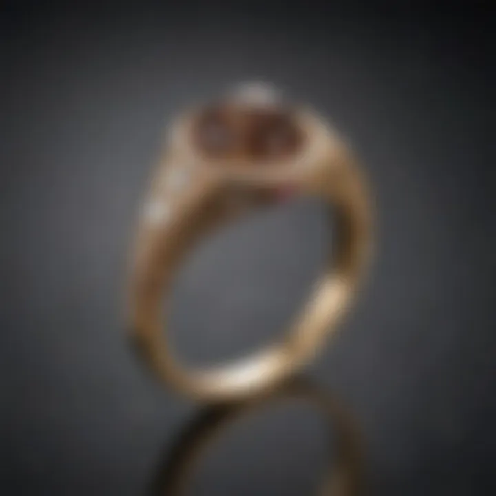 An elegant display of a 1 carat chocolate diamond ring