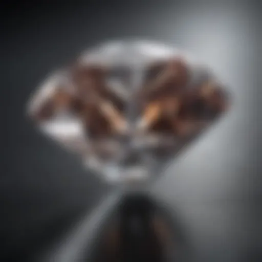 Close-up view of VVS simulated diamond showcasing its clarity and brilliance