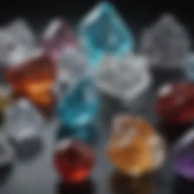 Visual representation of the classification of different crystal types