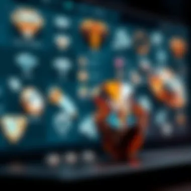 Online Platforms for Selling Diamonds Various platforms for selling diamonds showcased on a digital screen
