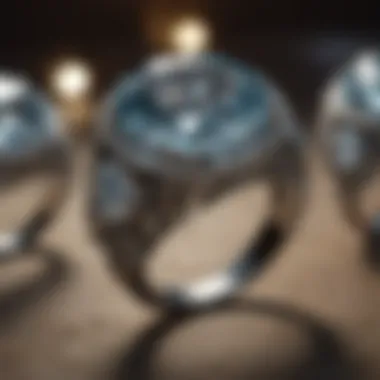 Digital Marketplace for Diamonds An online marketplace interface displaying diamond rings for sale