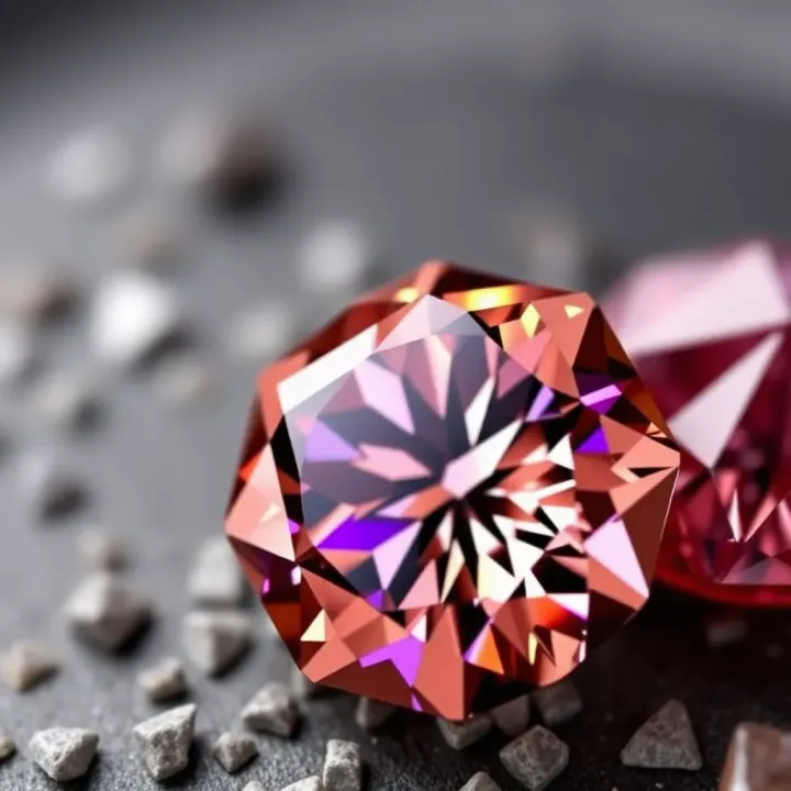 A close-up of an engagement ring with intricate design details